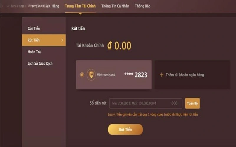 Rút tiền K8bet bằng thẻ cào